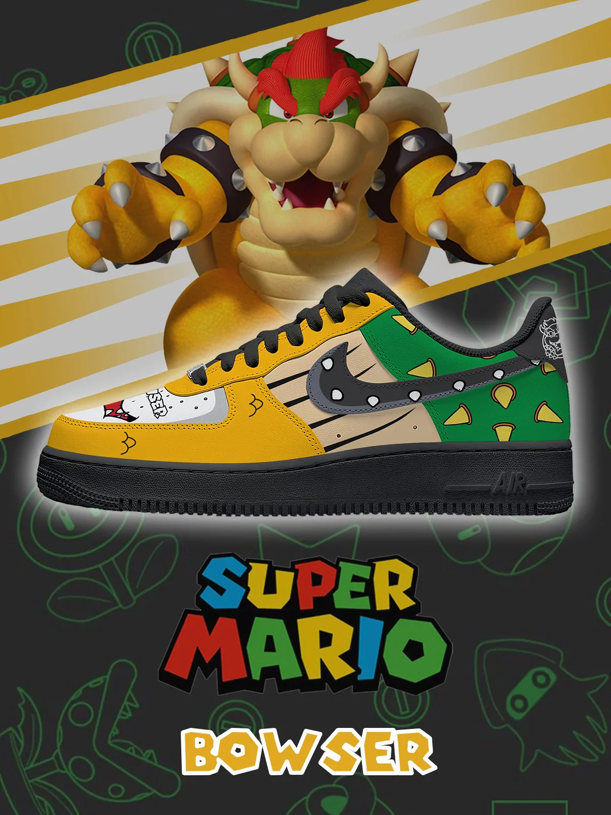 Bowser limited edition Design Shoes F1