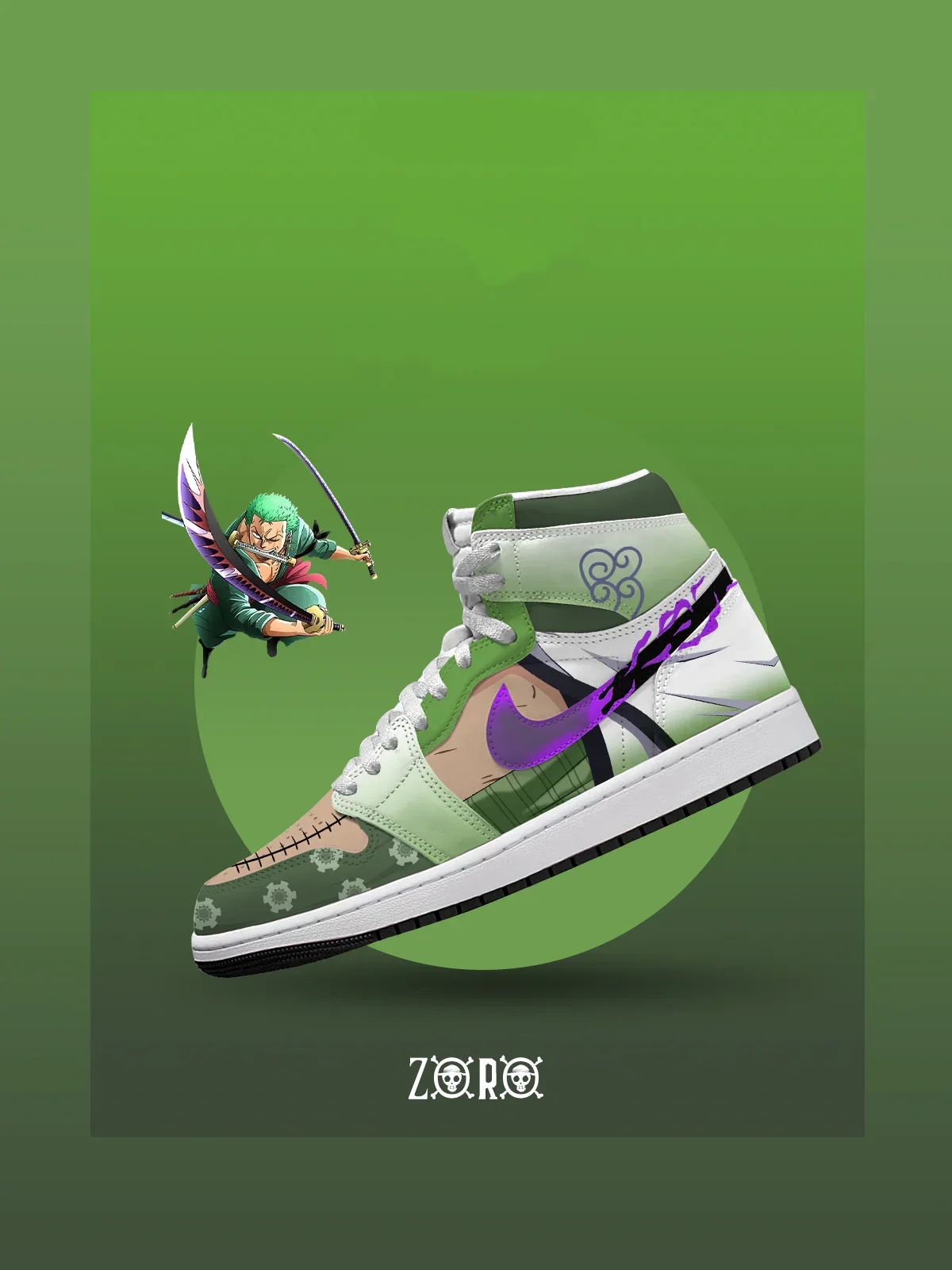 Zoro (Adult and kids size available) Limited Edition Design Shoes J1